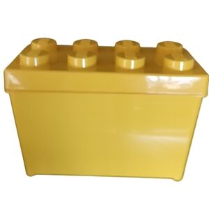 Huge Yellow 14" x6.5" x9.5" Lego Brick Storage Box